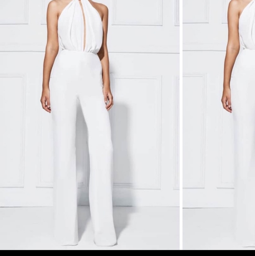 Misha Collection Abrianna Halter Cape Jumpsuit